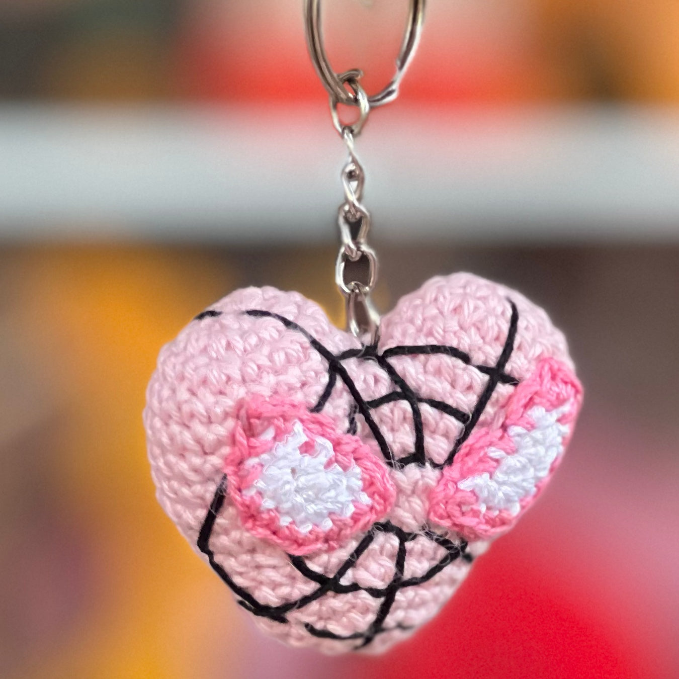 Keyring - Spidyee Heart - Pink