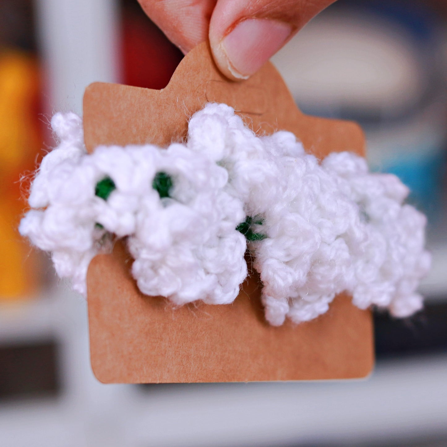 Onam Special White Scrunchie "Gajra"