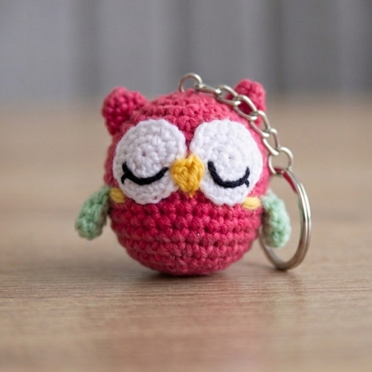 Keyring - Pink Owl