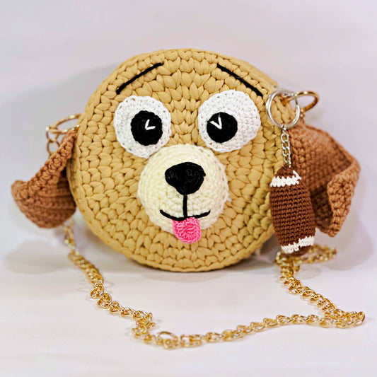 Brown Purse - Cartoon pattern