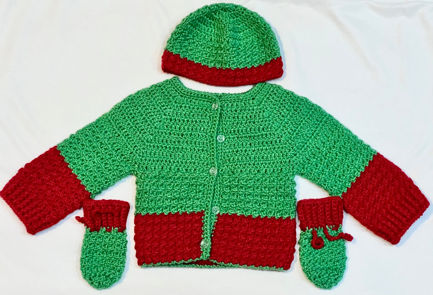 Baby set Light Green Red