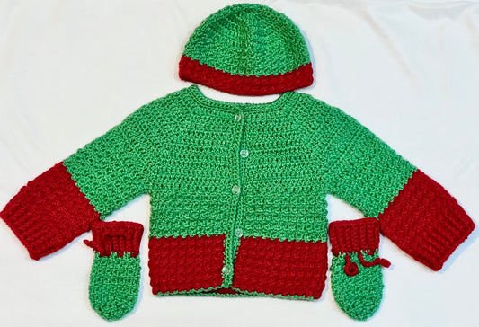 Baby set Light Green Red