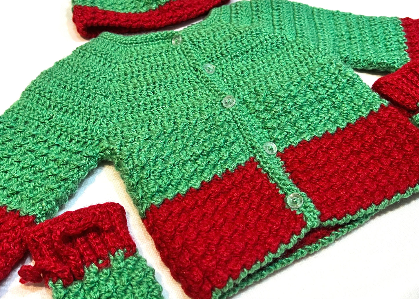 Baby set Light Green Red