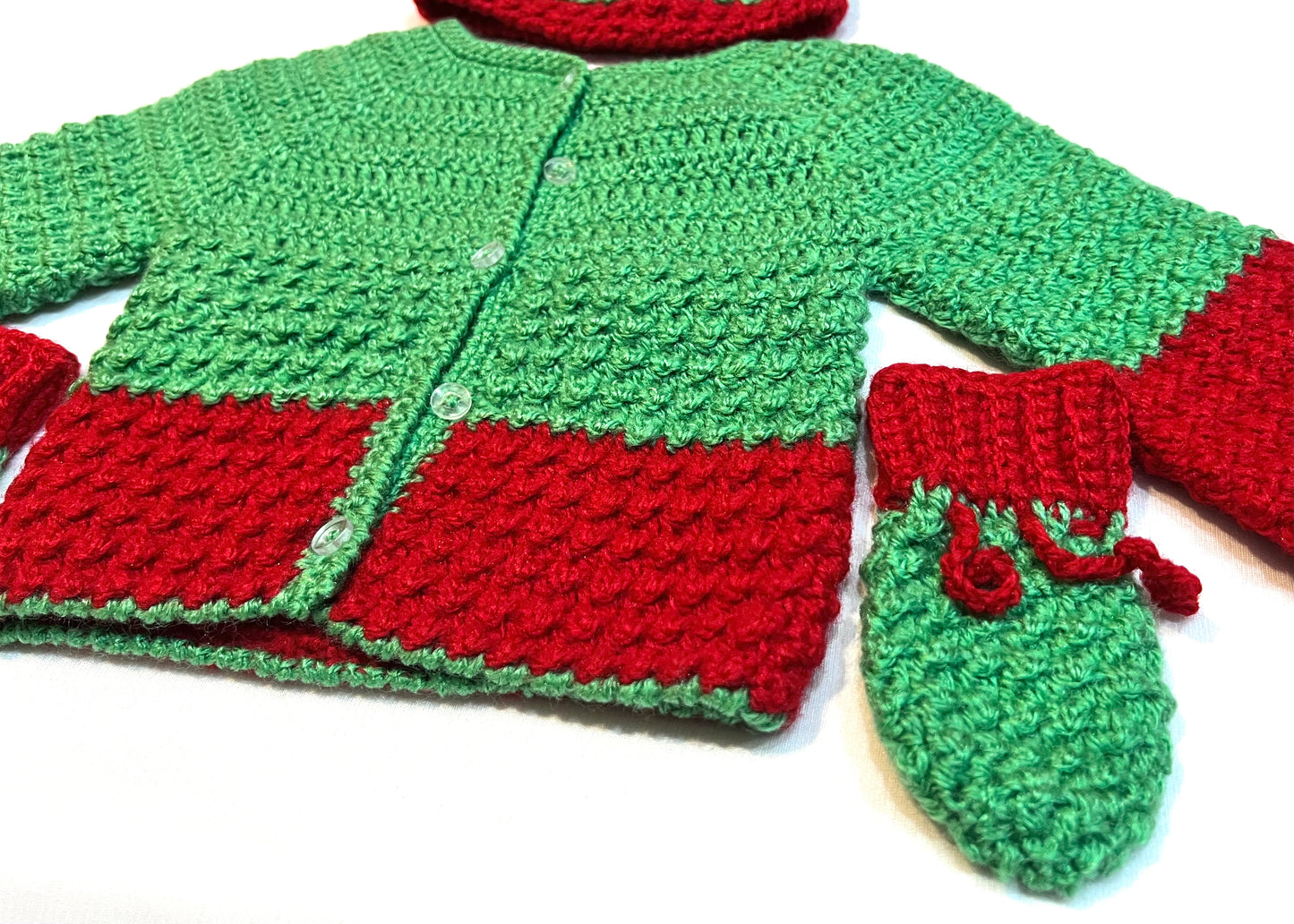 Baby set Light Green Red