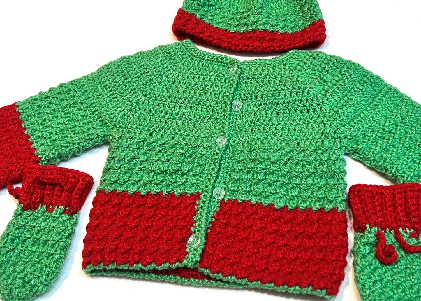 Baby set Light Green Red