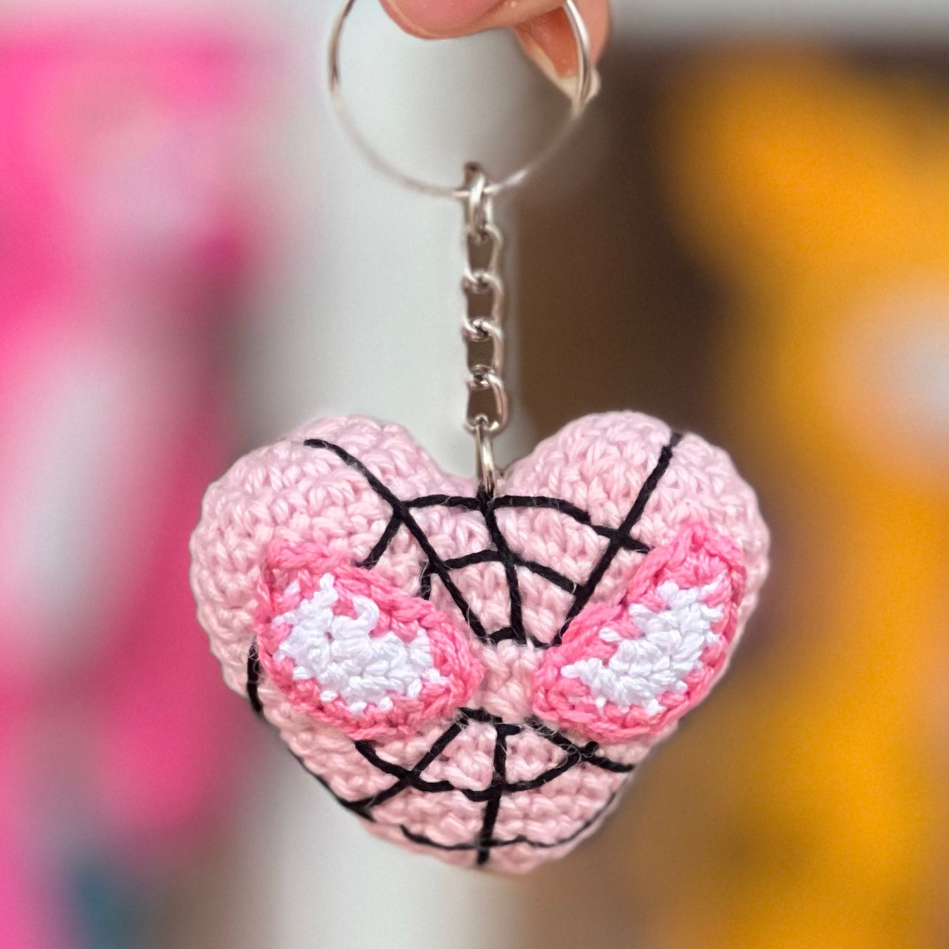Keyring - Spidyee Heart - Pink