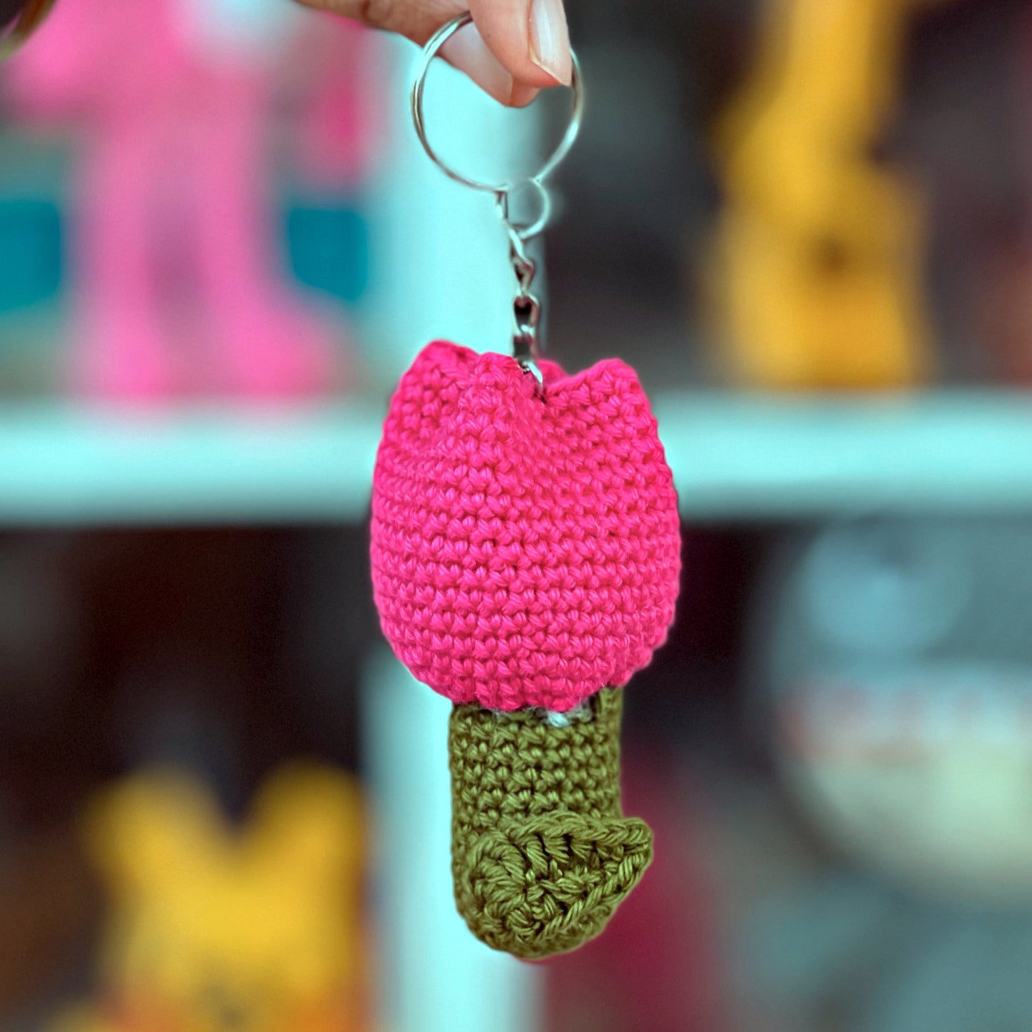 Keyring - Tulip - Pink