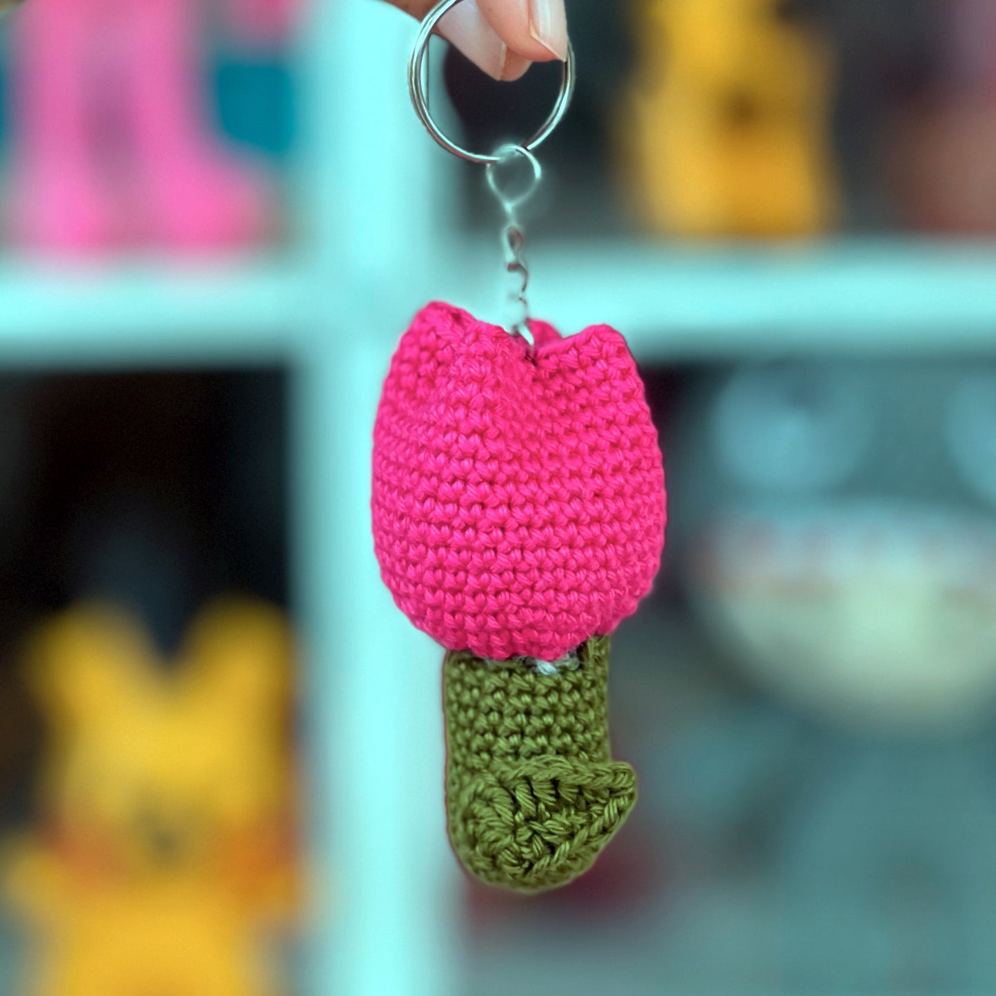 Keyring - Tulip - Pink