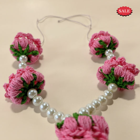 Lotus Garland - Pink Color with beads