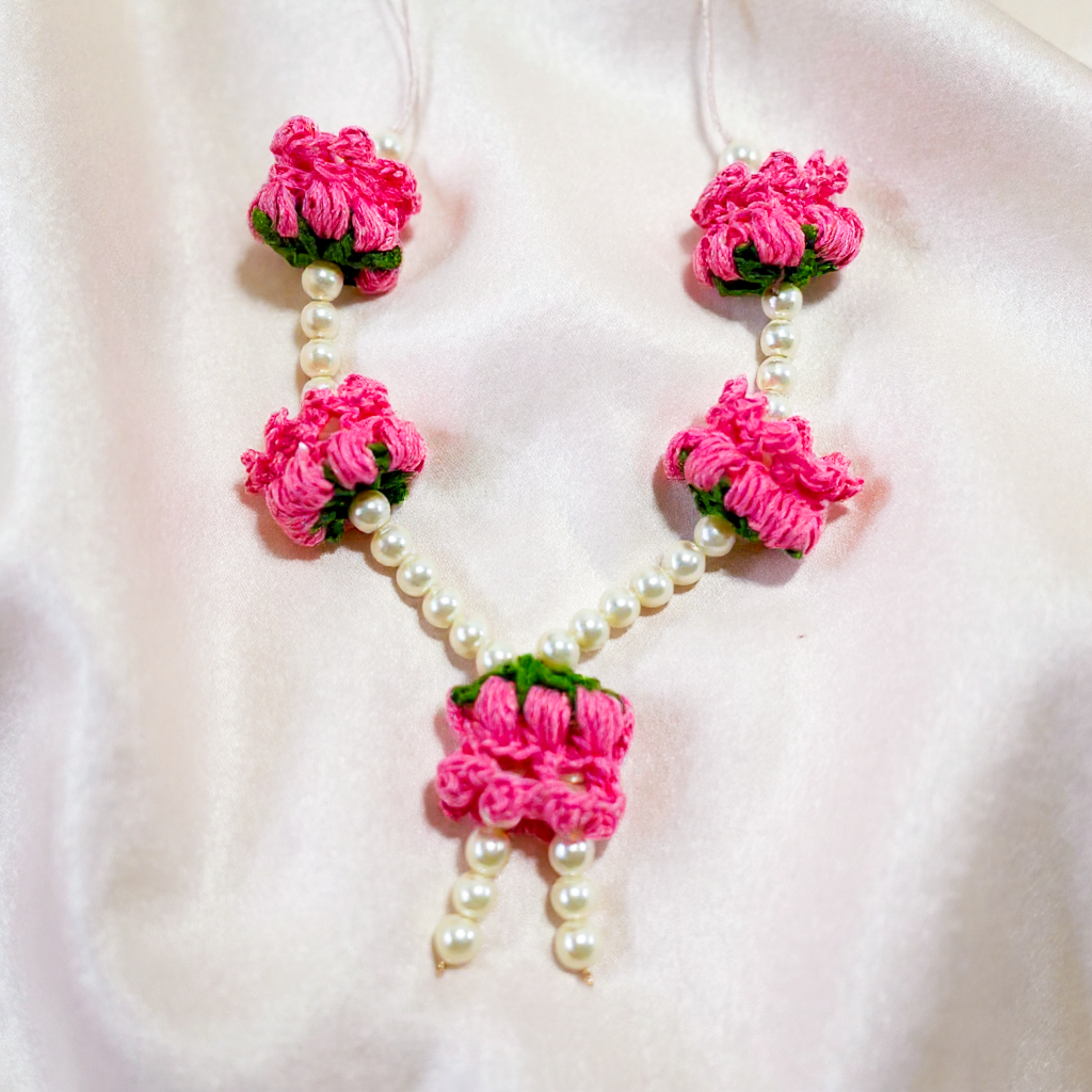Lotus Garland - Pink Color with beads