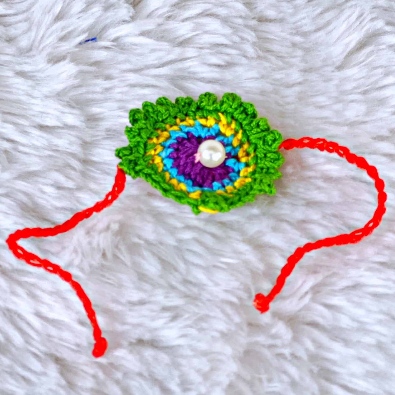 Crochet Morpankh Rakhi