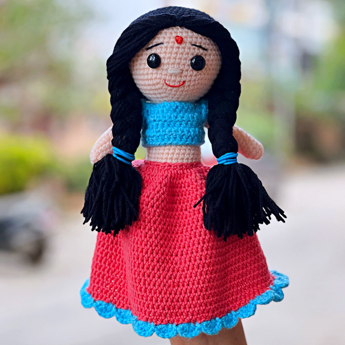 Navratri Doll - Day 3 - Red Skirt