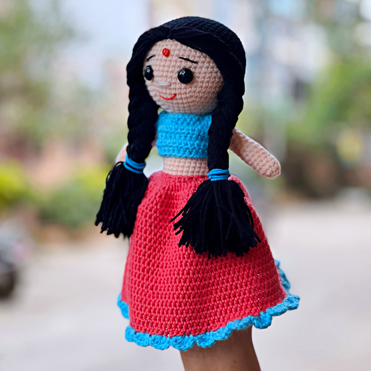 Navratri Doll - Day 3 - Red Skirt
