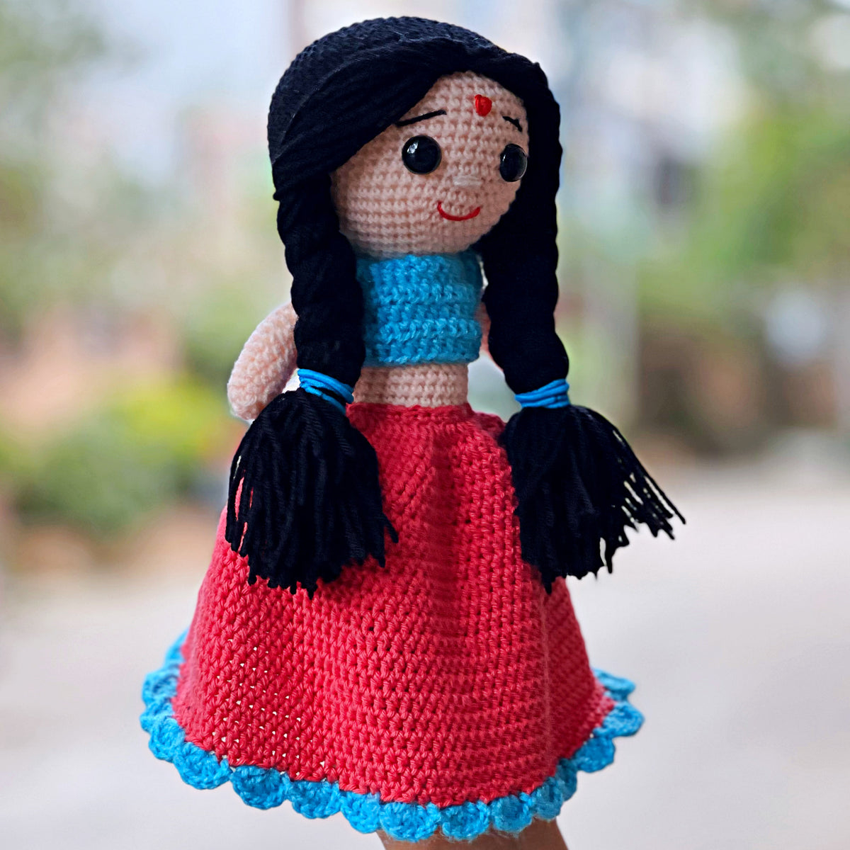 Navratri Doll - Day 3 - Red Skirt