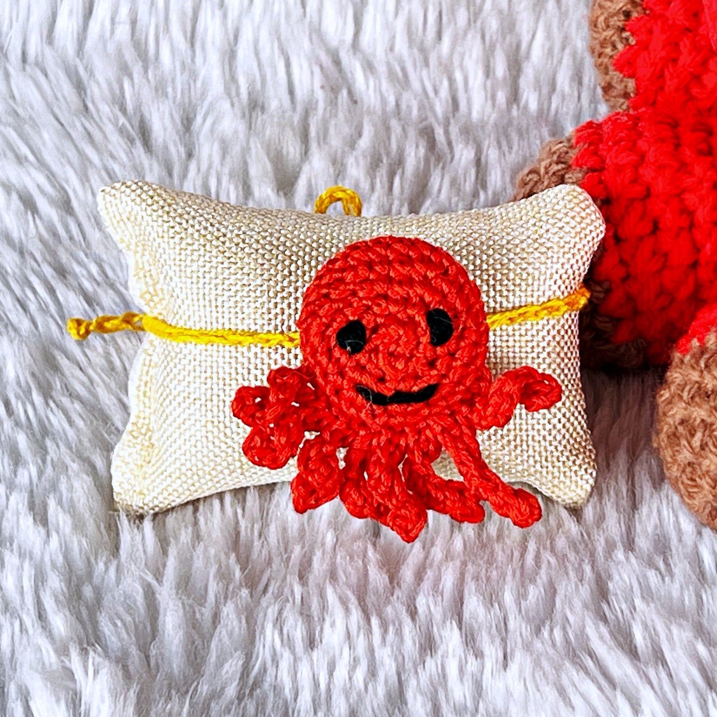 Red Octopus With Octopus Rakhi