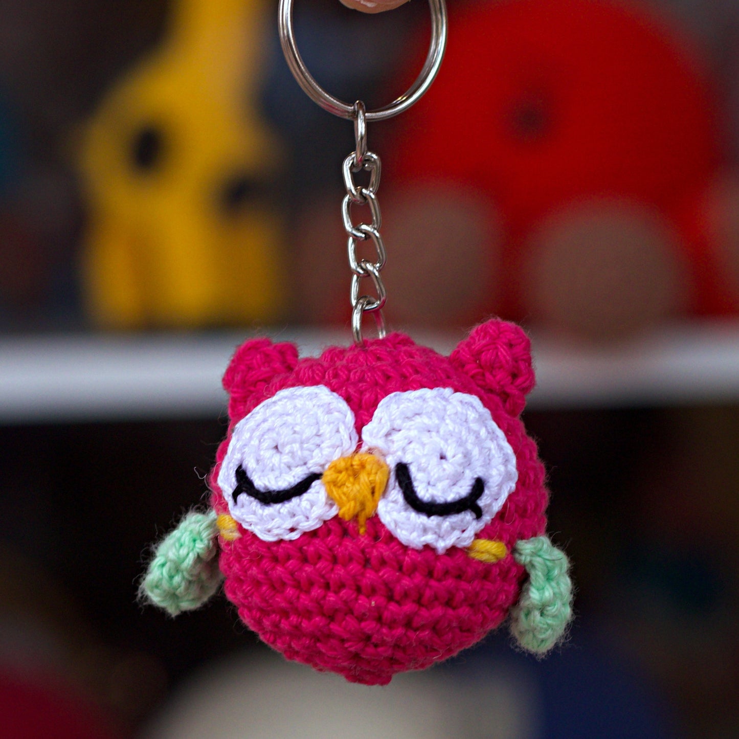 Keyring - Pink Owl