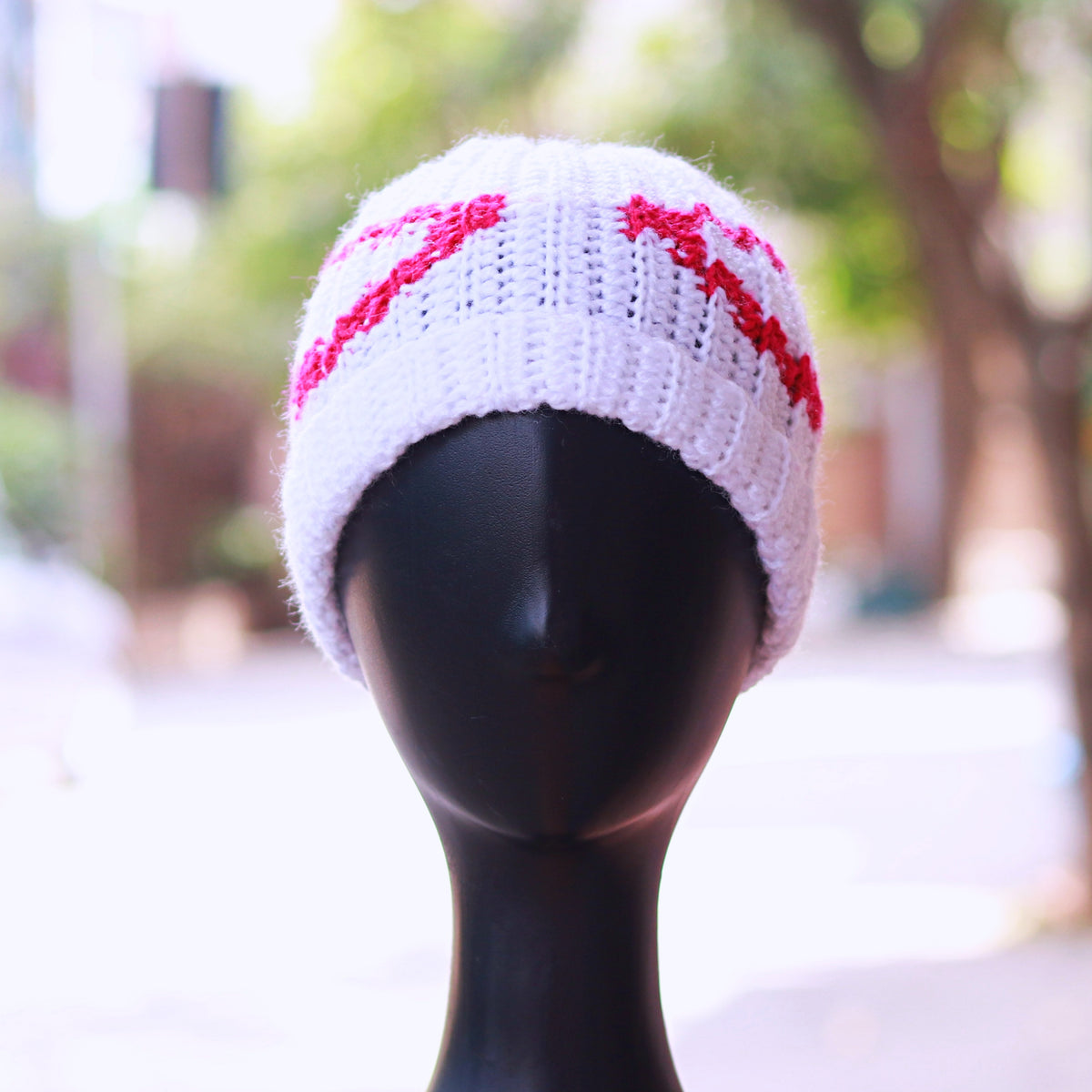 Beanie - Spidyee - White-Red