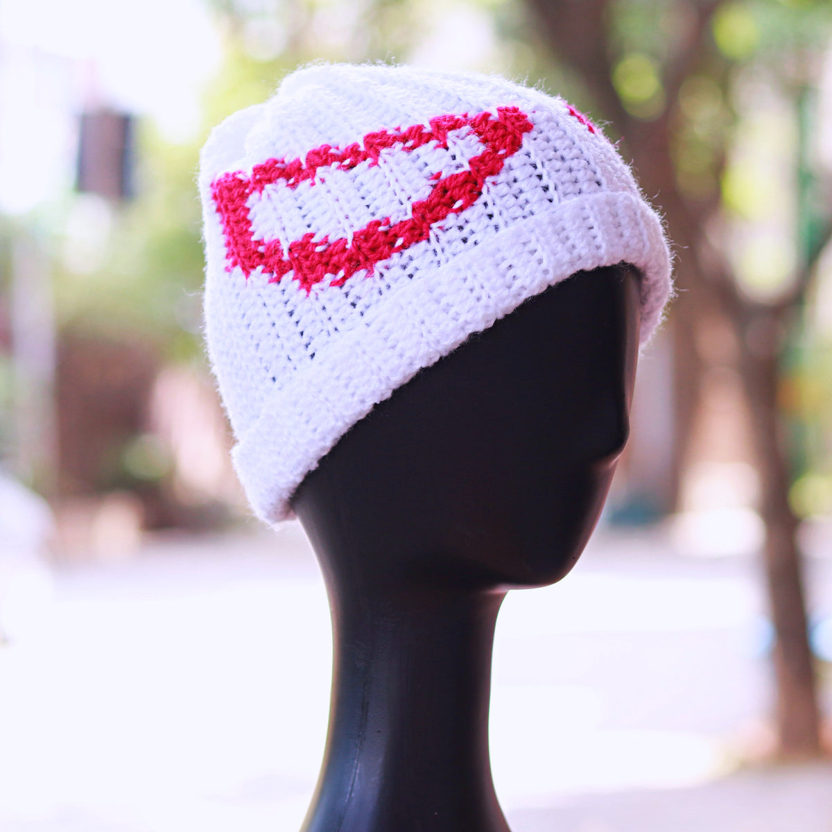 Beanie - Spidyee - White-Red