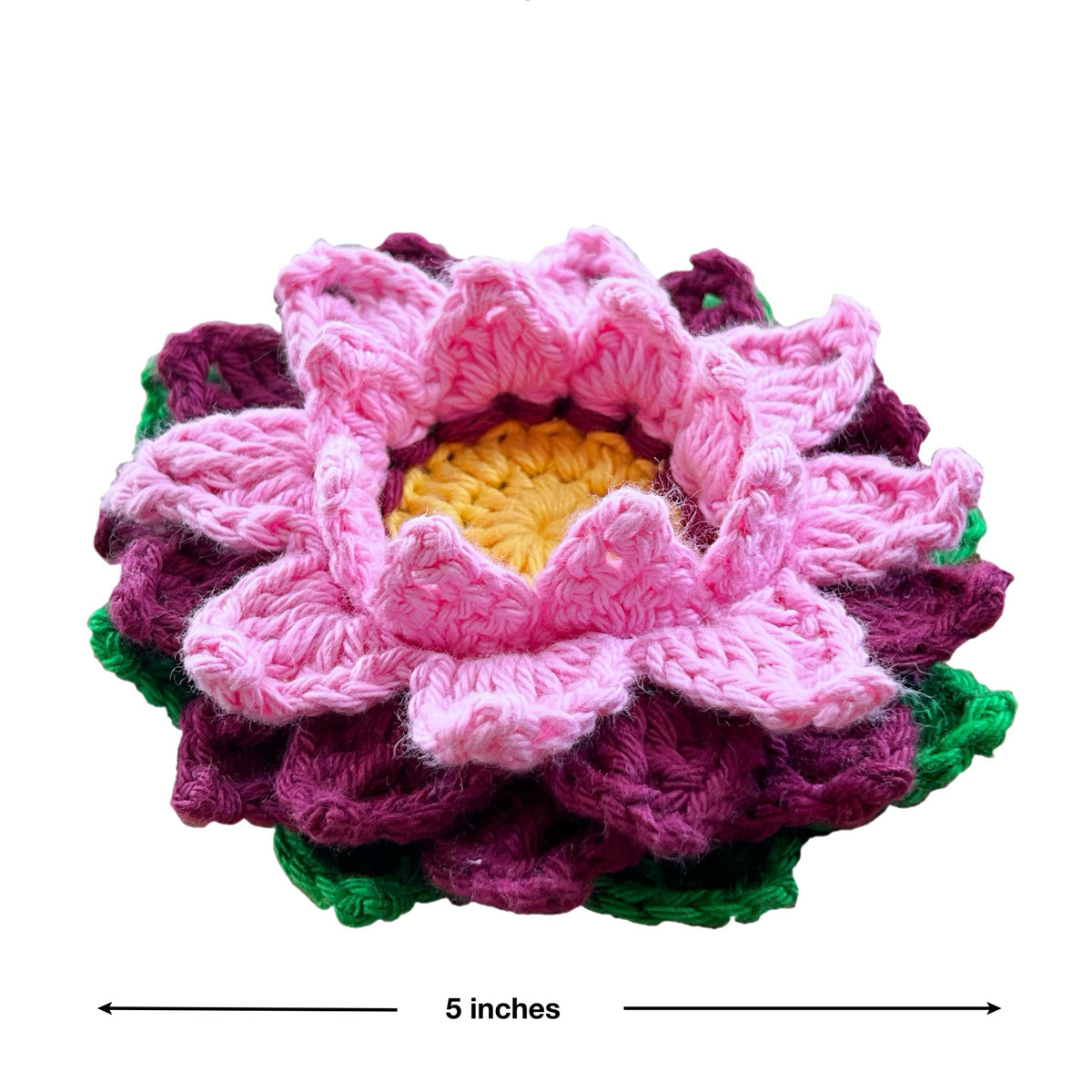 Tea Light Diya Holder - Pink / Maroon