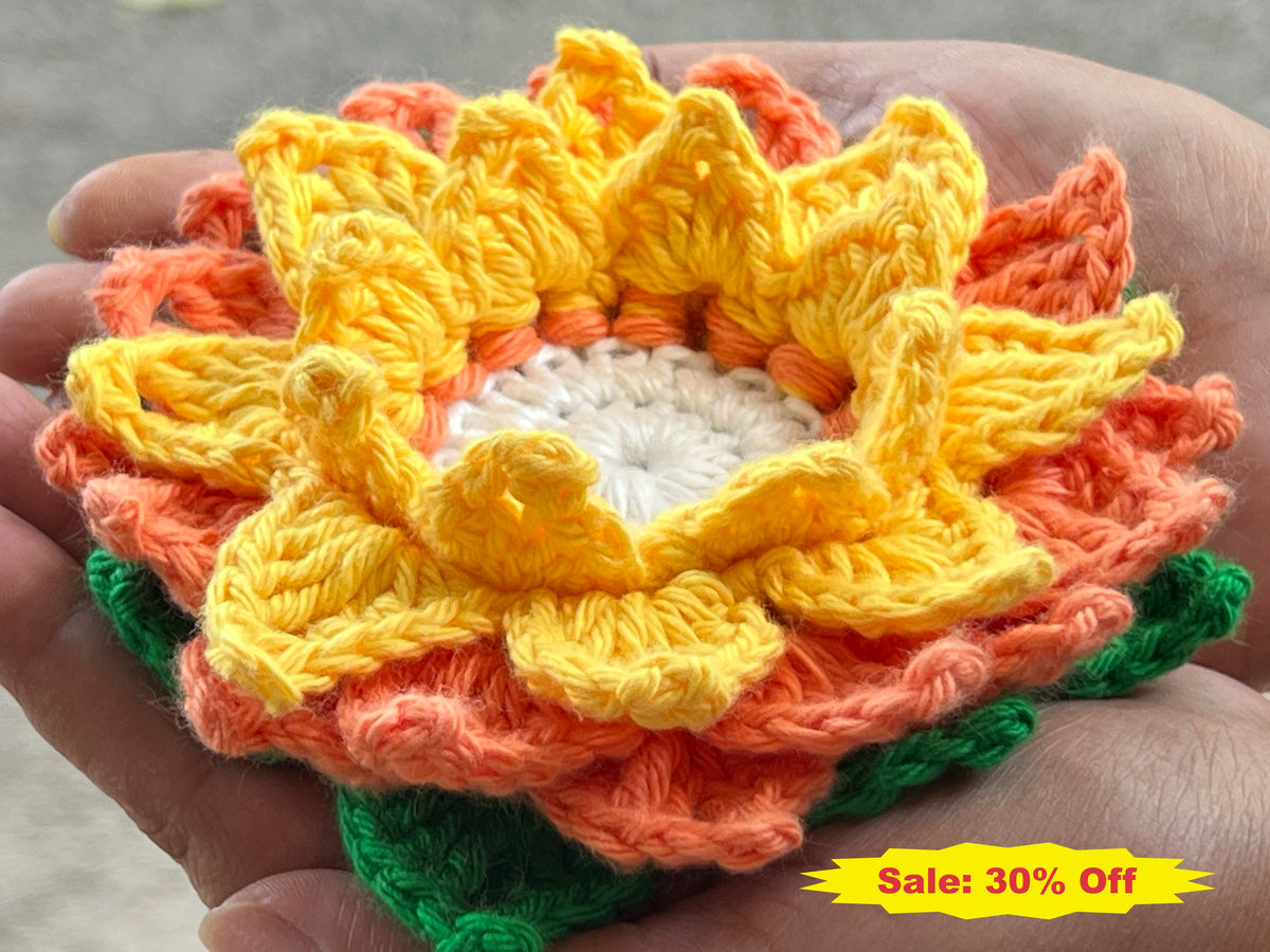Tea Light Diya Holder - Yellow / Orange
