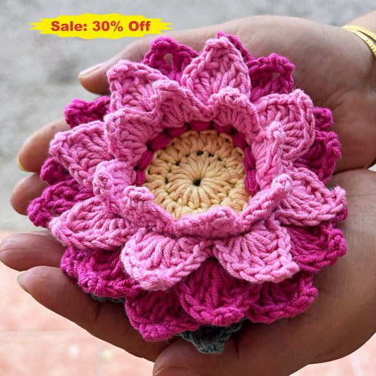 Tea Light Diya Holder - Pink / Dark Pink