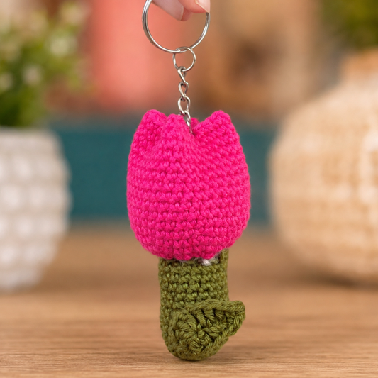 Keyring - Tulip - Pink